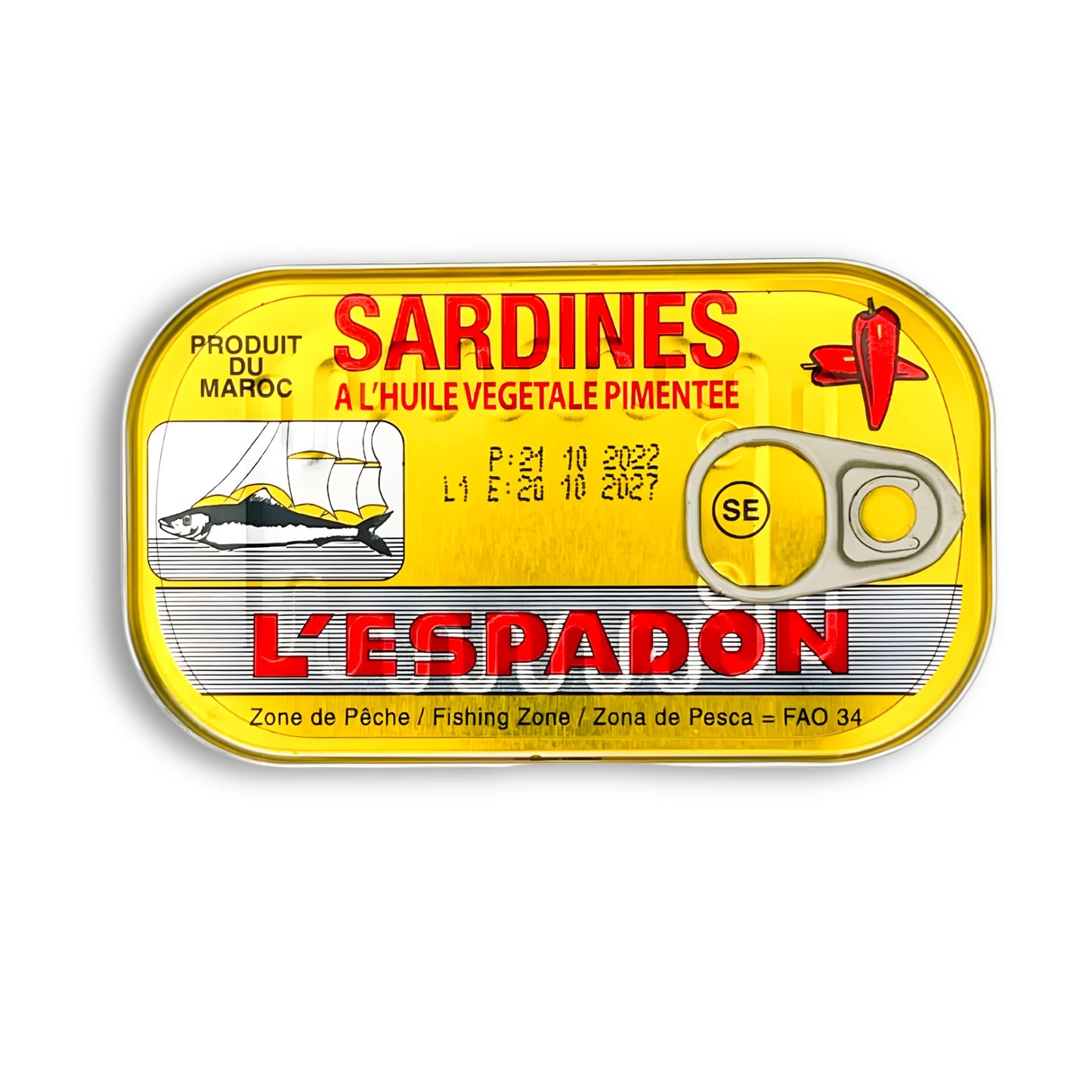 Lespadon Sardines Spicy 125G