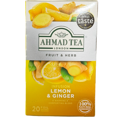 Ahmad Lemon & Ginger Tea Bags 20s