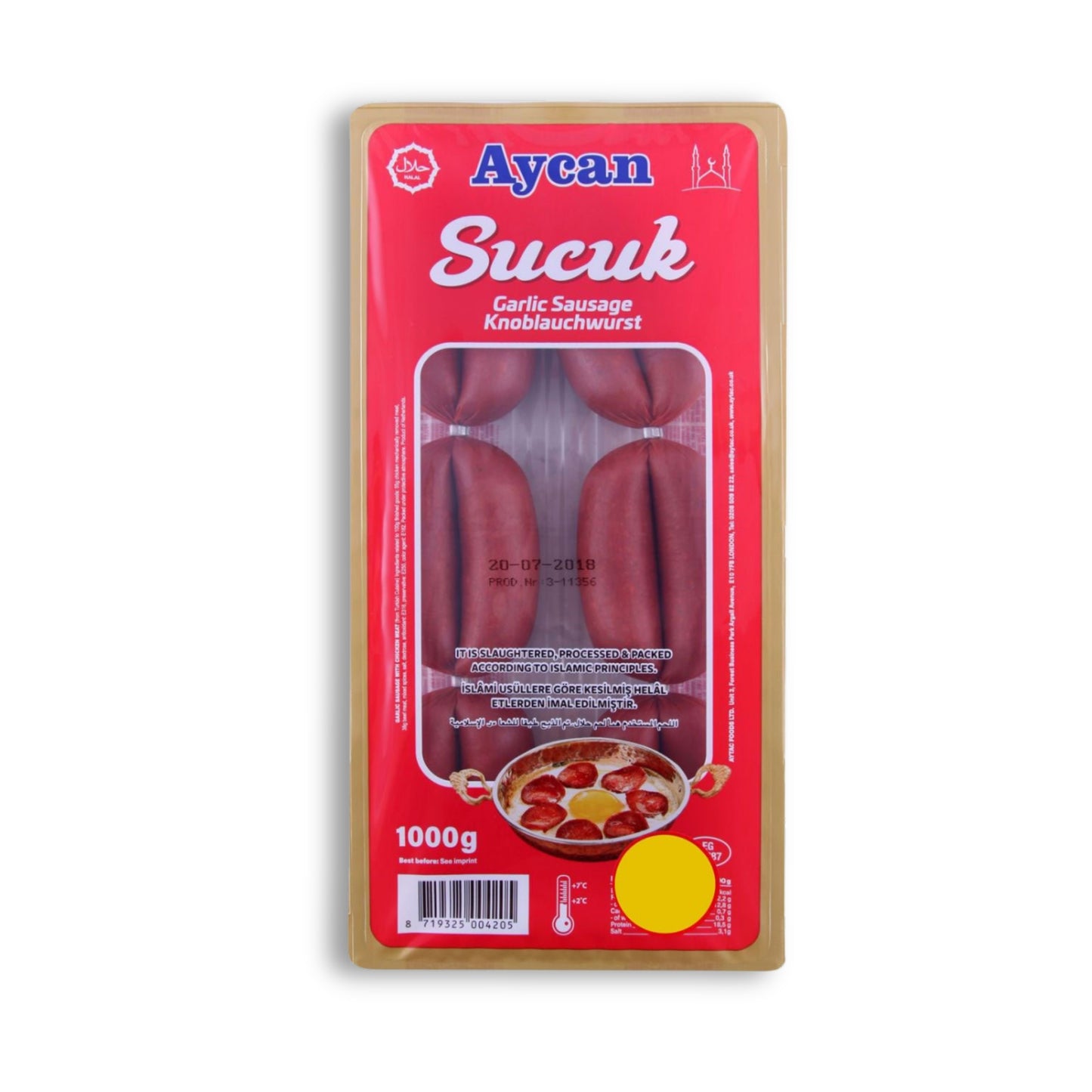 Aycan Sucuk Garlic Finger Sausage 1kg