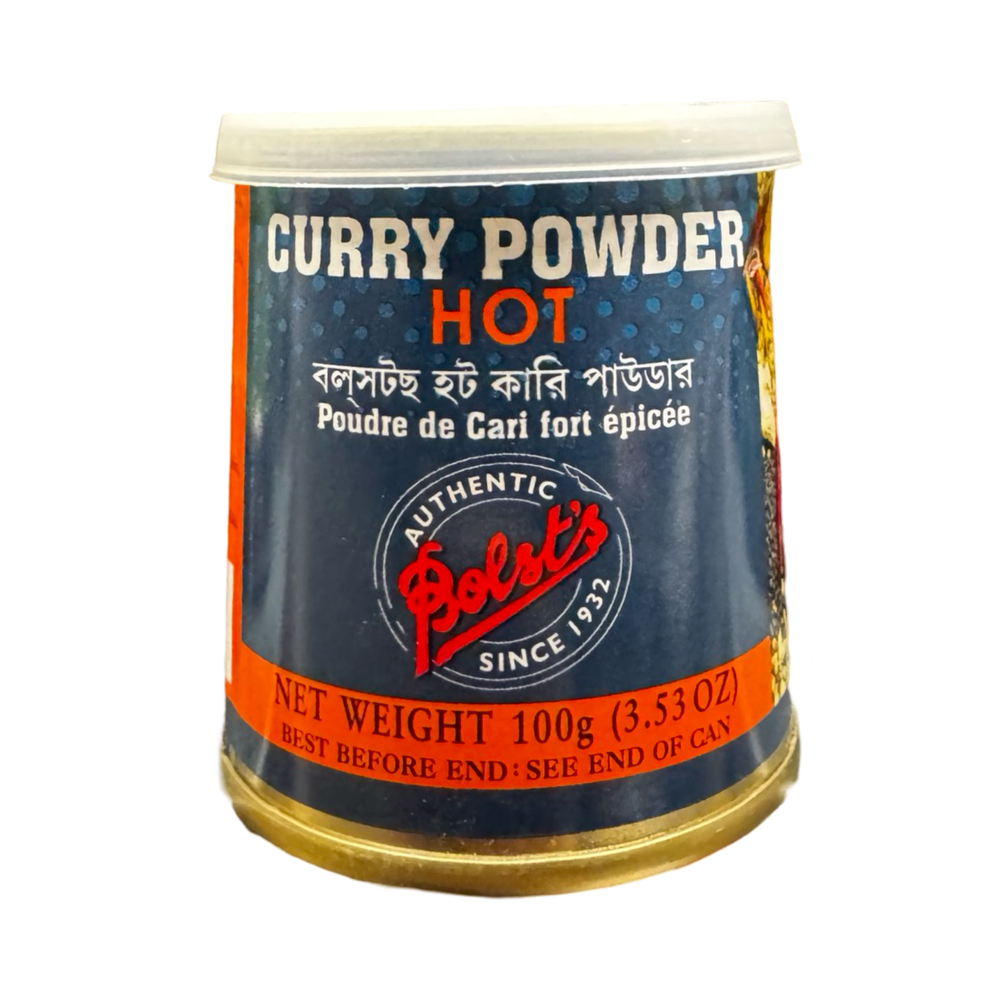 Bolsts Curry Powder Hot Tins 100g