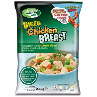 C-Vale Steam Cooked Diced Chicken Breast 12mm 2.5kg
