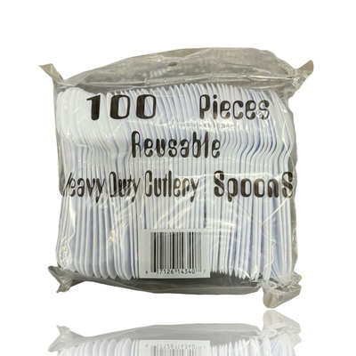 Heavy Duty White Spoons 100s