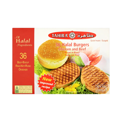 Tahira Beef/Chicken Burgers 36s 2.4kg