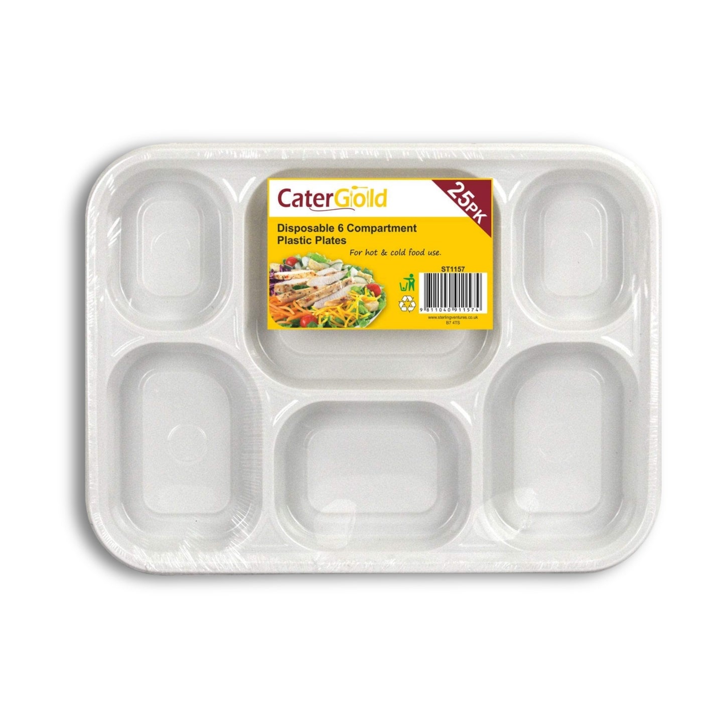 Catergold Party Tray Bagasse 6cp Tray 25's