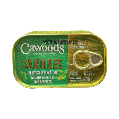 Cawoods Sardines In Spiced Soya Oil 125g