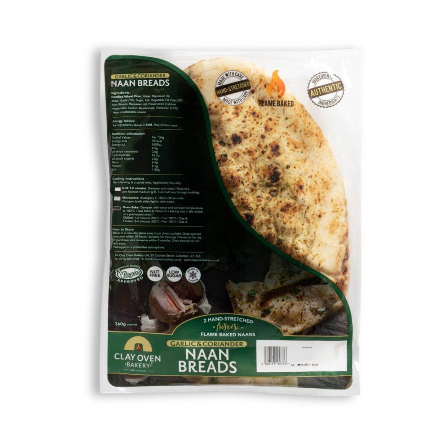 Clay Oven Garlic & Coriander Naan 300g