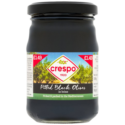 Crespo Black Pitted Olive 198g