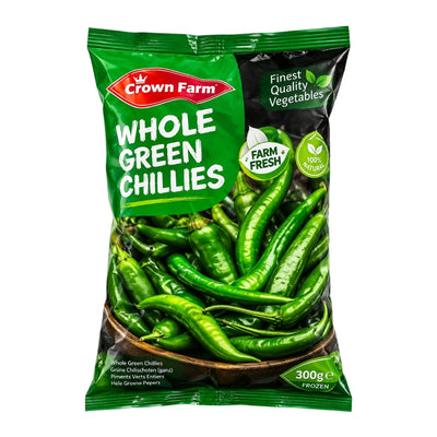 Crown Farm Whole Green Chilli 300g