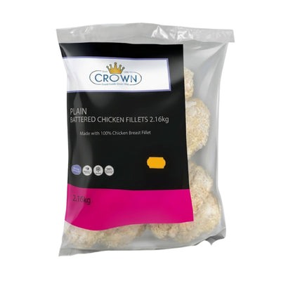 Crown Plain Battered Chicken Fillets 2.16kg