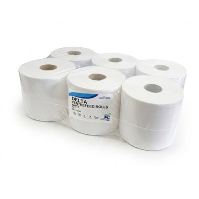 Delta Centrefeed White Rolls
