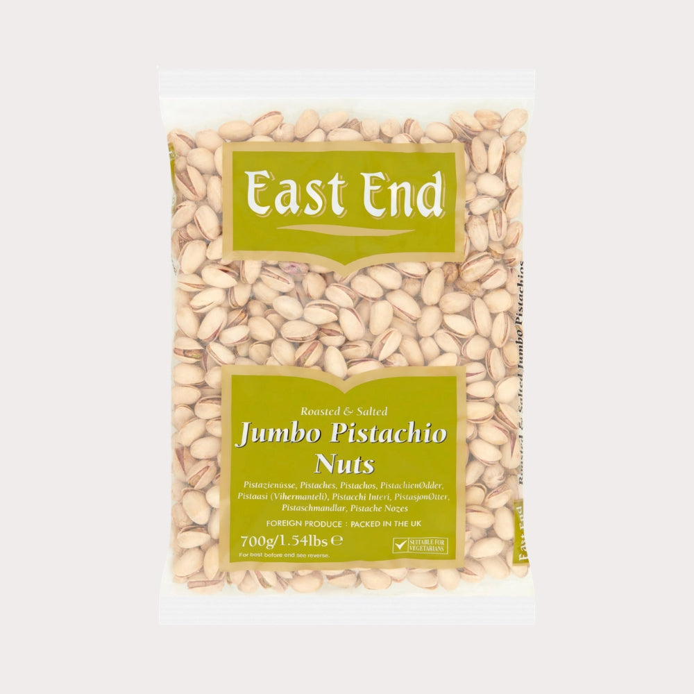East End Roasted Salted Jumbo Pistachio Nuts 700g