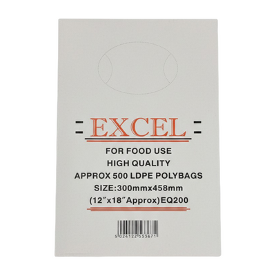 Excel Ldpe Poly Bags 15x20 1x250