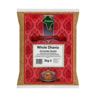 Famos Whole Dhania (Coriander Seeds) 3kg