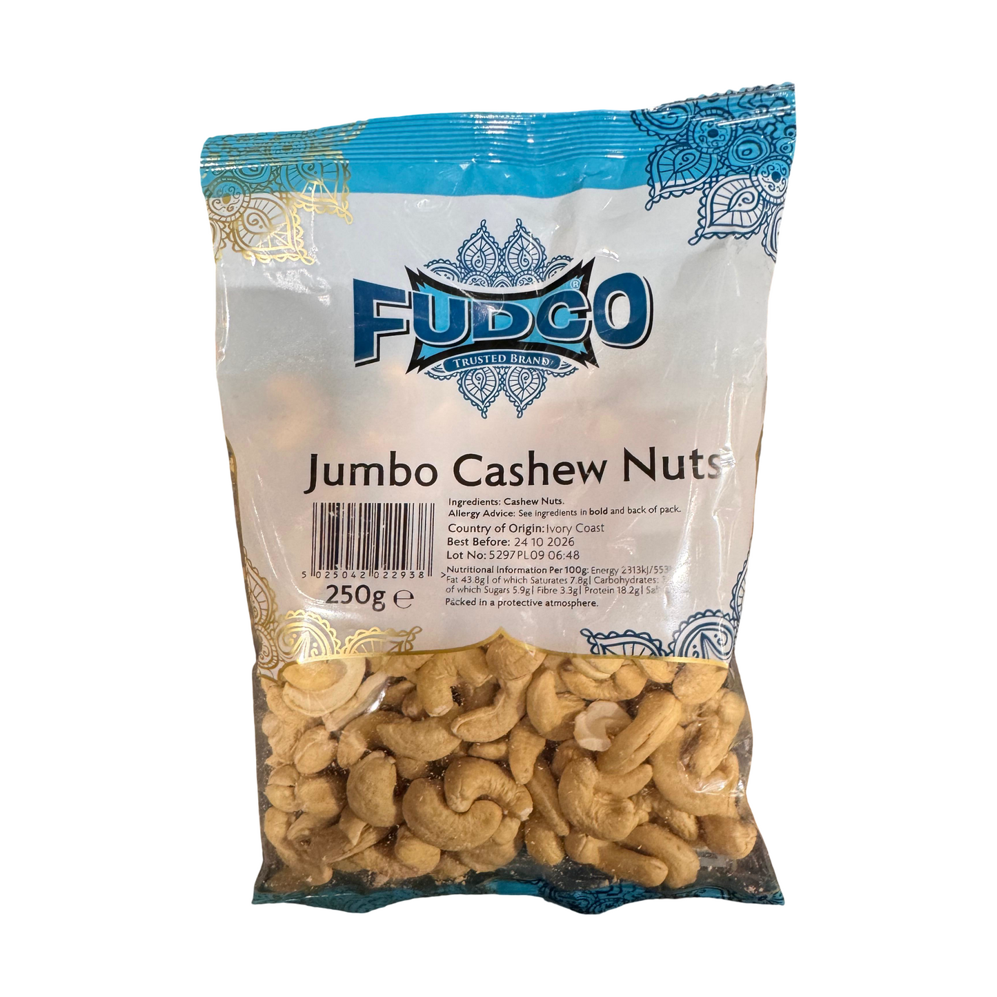 Fudco Jumbo Cashew Nuts 250g