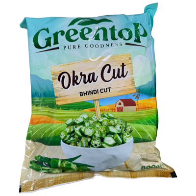 Greentop Okra Cut 800g
