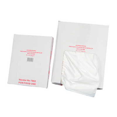 HD White Bags 150x200mm (6x8) 1000xpack