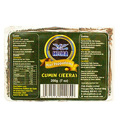 Heera Mini Papad Cumin Jeera 200g