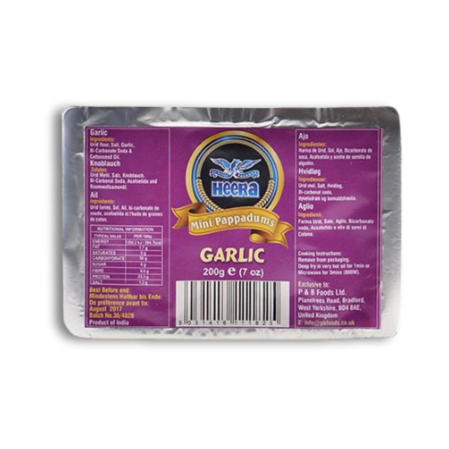 Heera Garlic Mini Papad 200g