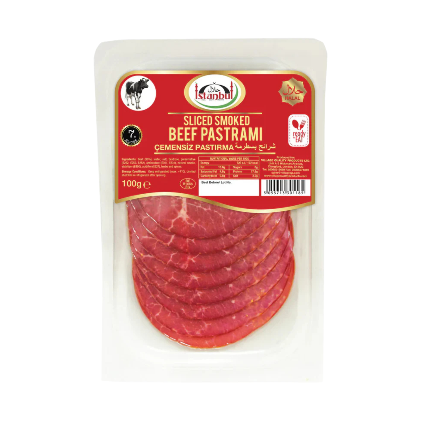 Istanbul Slice Sm Beef Pastrami 100g
