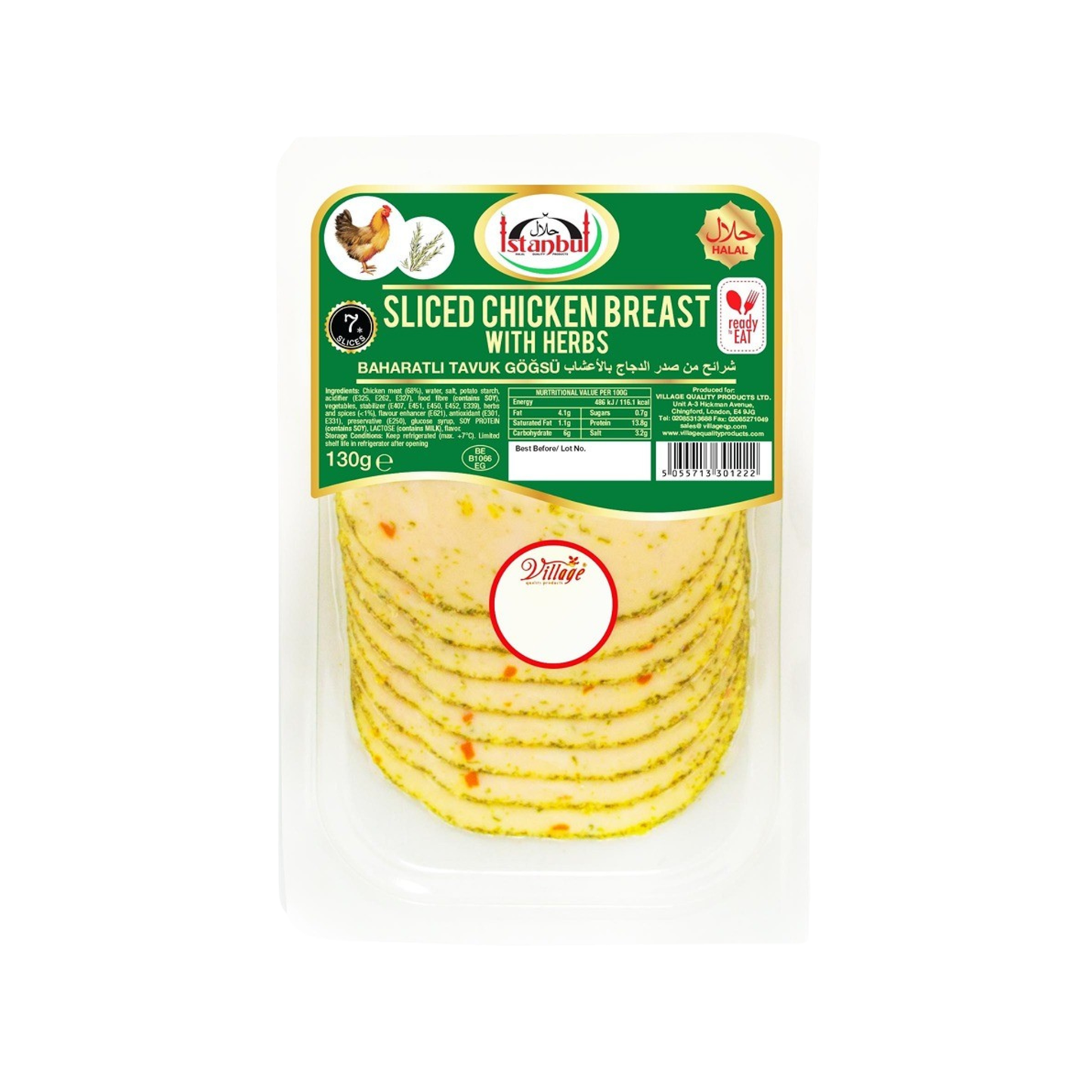 Istanbul Sliced Chicken Breast With Herbs 130g