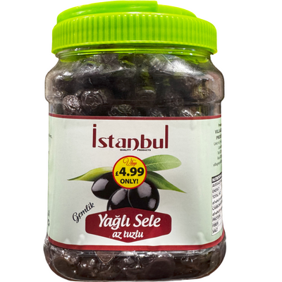 Istanbul Black Olives Yagli Sele 800g