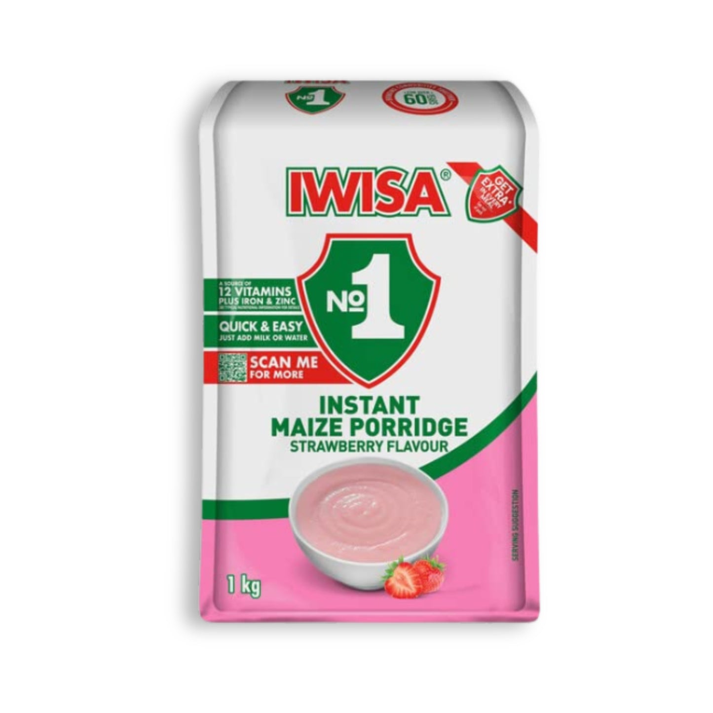 Iwisa Porridge Strawberry Flavour 1KG