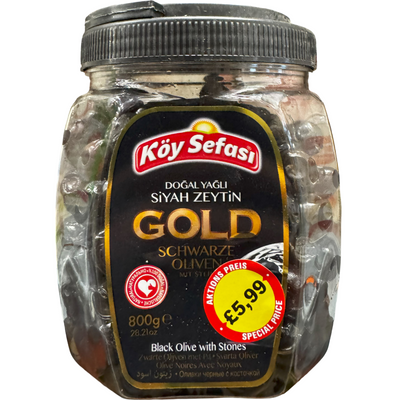 Koy Sefasi Gold Black Olives 800g