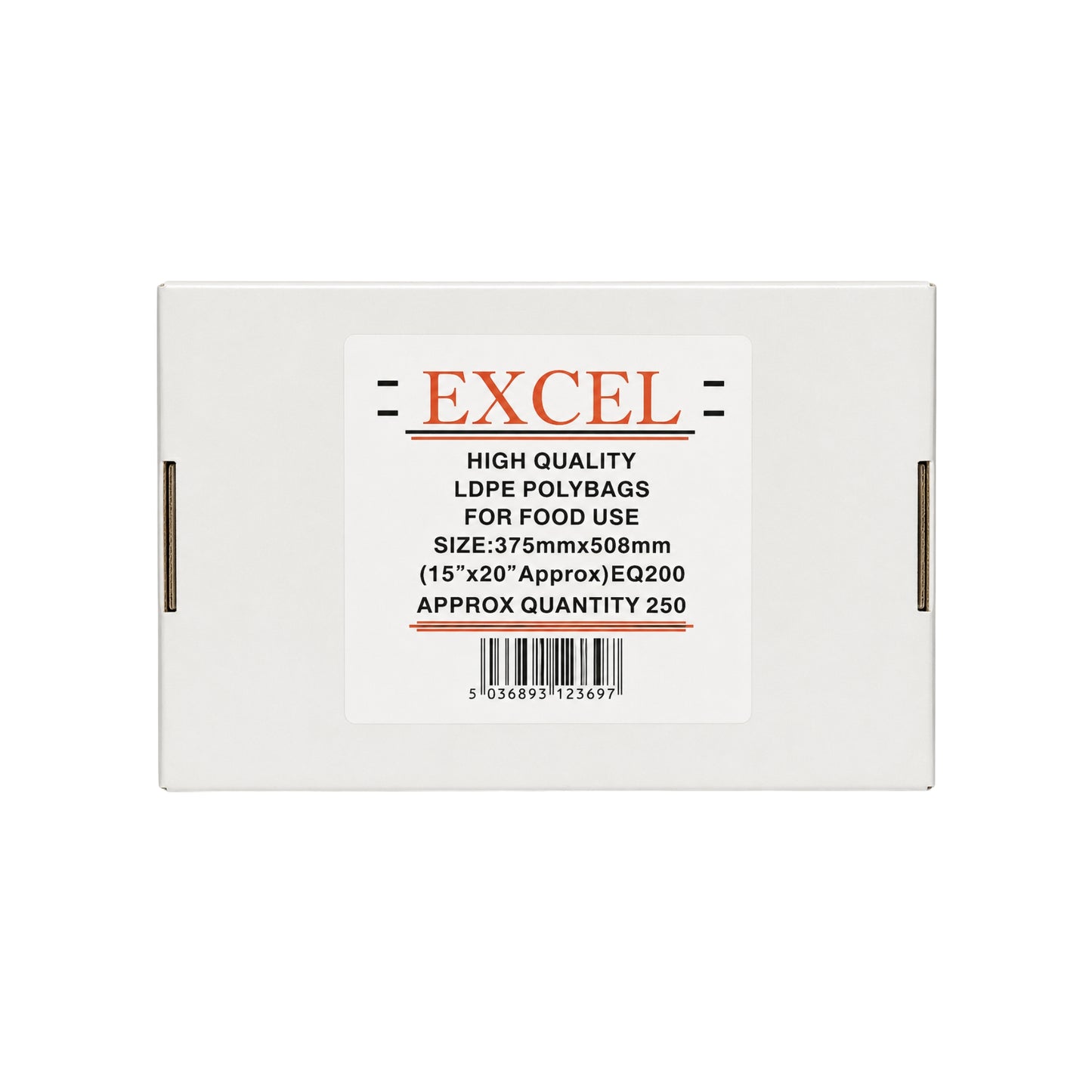 LDPE Clear Natural Bags Excel 900x458mm 500pc