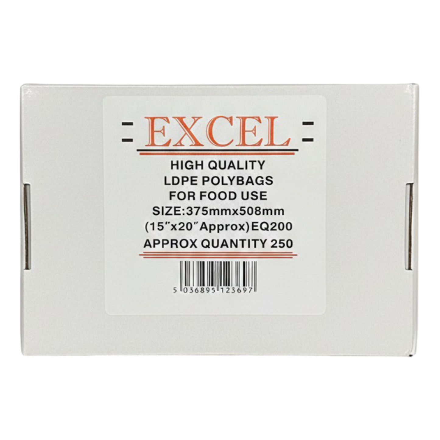 LDPE Clear Natural Bags Excel 900x458mm 500pc