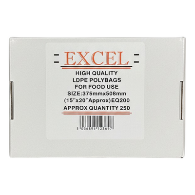 LDPE Clear Natural Bags Excel 900x458mm 500pc