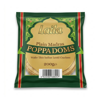 Laila Plain Popadoms 200g