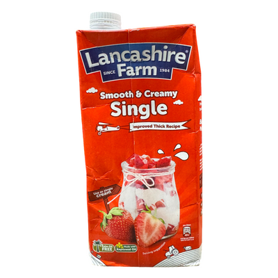Lancashire Farm UHT Single Cream 1×1lt