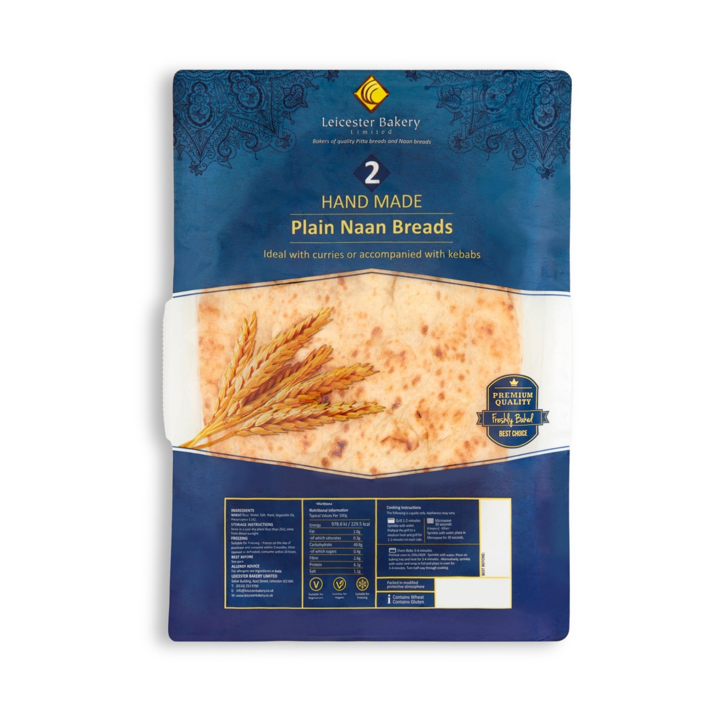 Leicester Plain Naan 2s