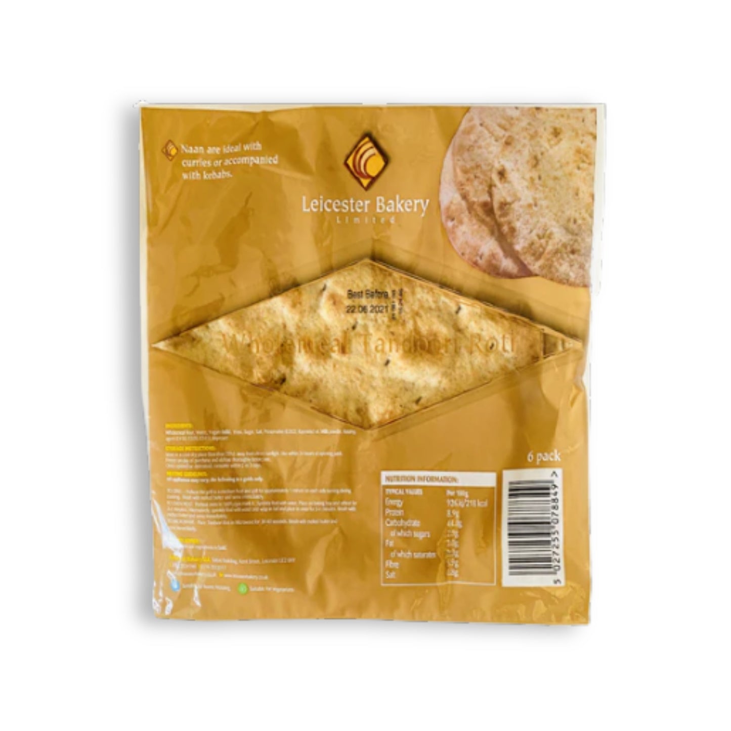 Leicester Wholemeal Tandoori Roti