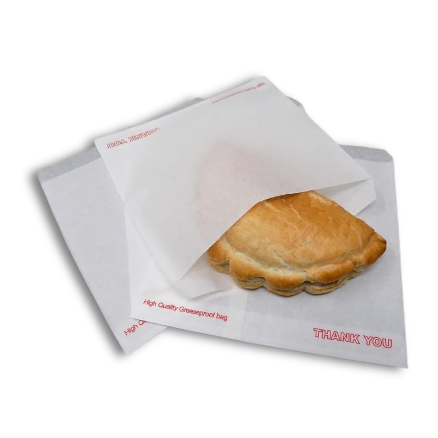 Majestic Greaseproof Thank You White Bags 10x10