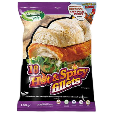 Meadow Vale Hot & Spicy Buttermilk Fillet Chicken 1.98kg