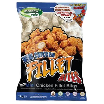 Meadowvale Mini Chicken Fillet Bites 1kg