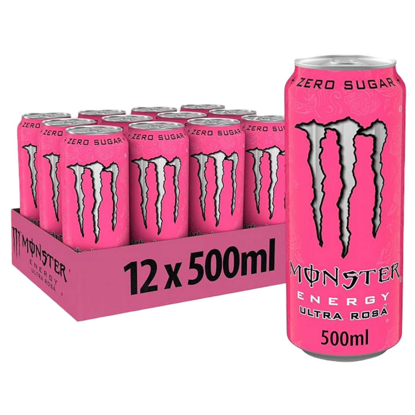 Monster Ultra Rosa Plain Pack Can 12×500ml
