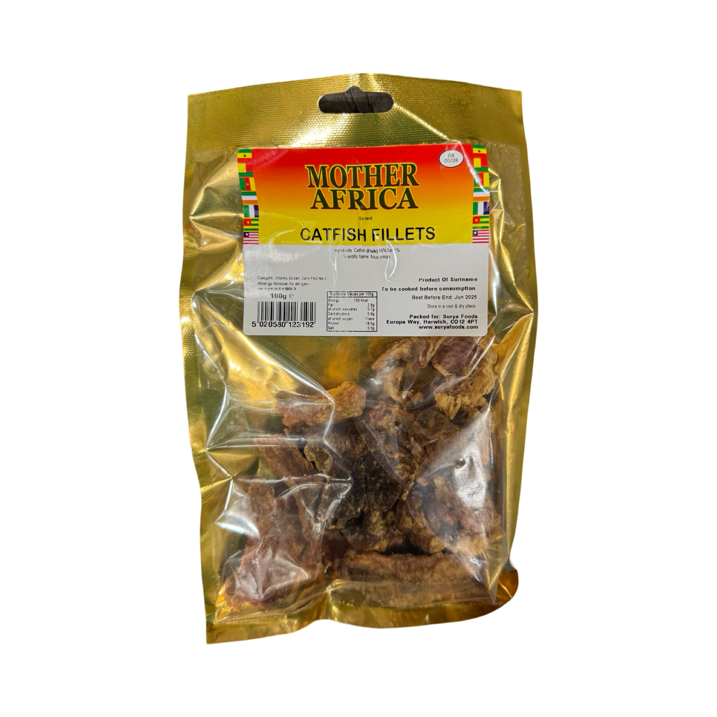 Mother Africa Smoked Dried Catfish Fillets 100g