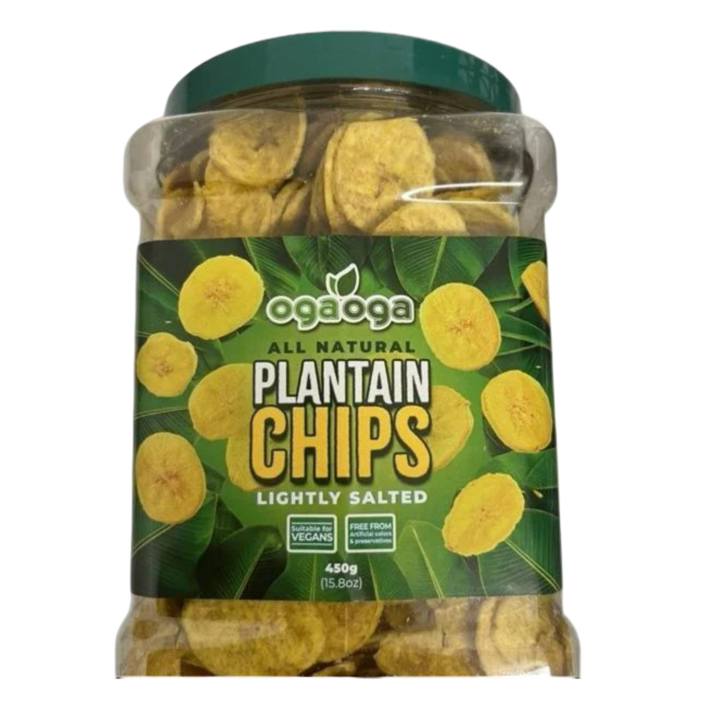 Oga-Oga Plantain Crisps Salted (Green) 450G