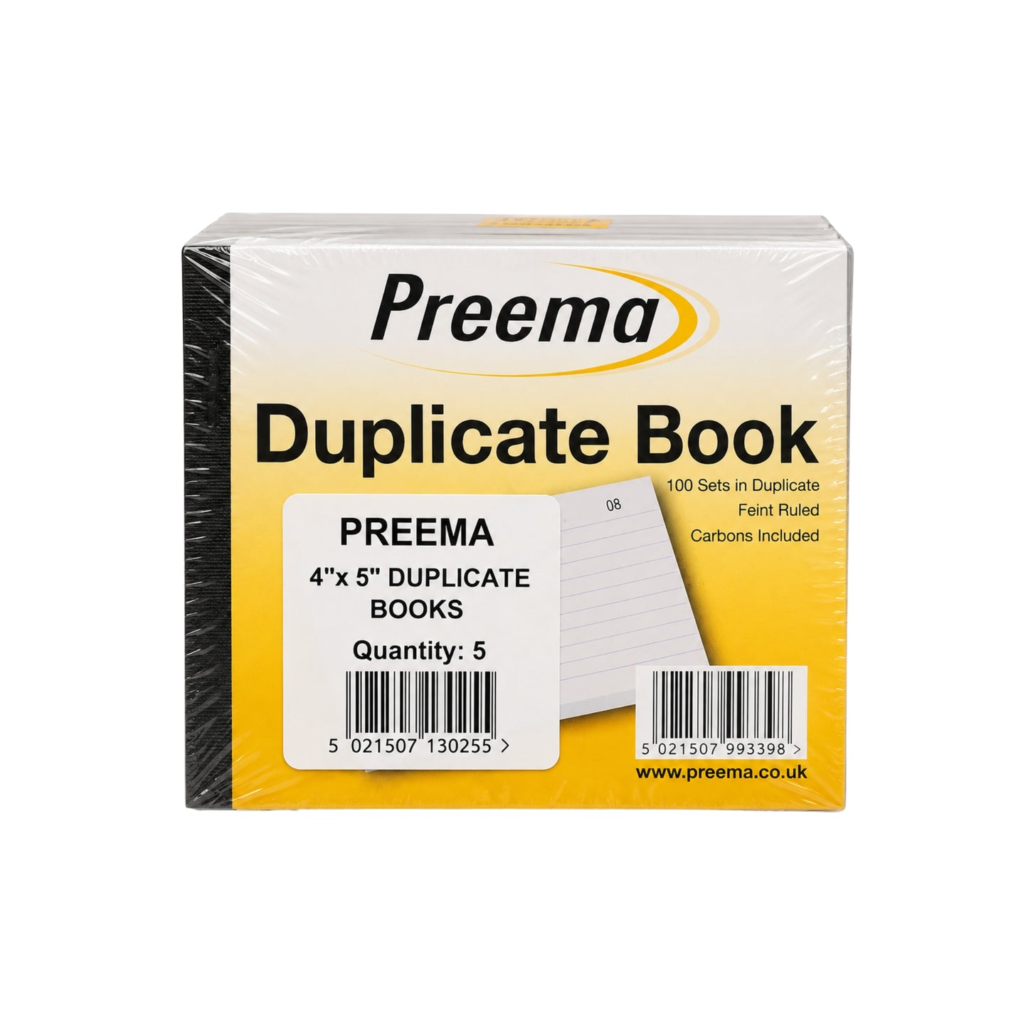 Preema Duplicate Book 4"X5" Sgl