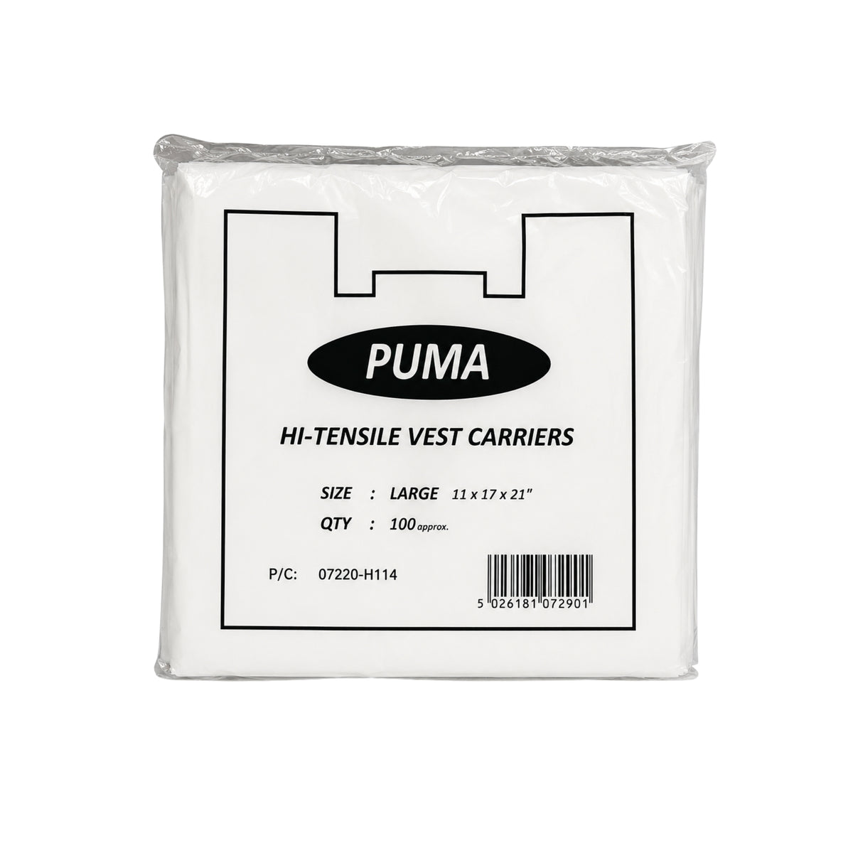 Puma White Large Bags 11x17x21" Box