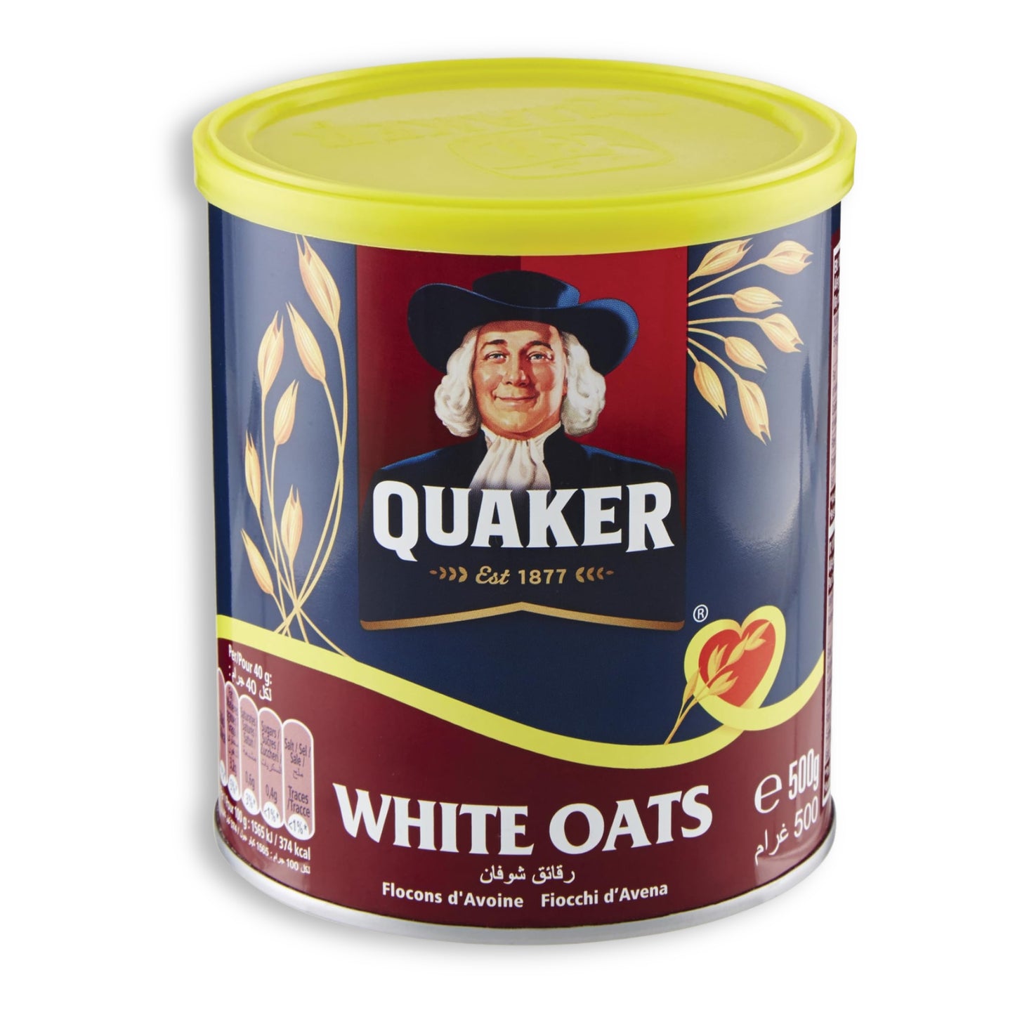 Quaker White Oats Tins 500g