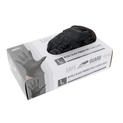 Safeguard Heavy Duty Large Black Gloves 1x100s