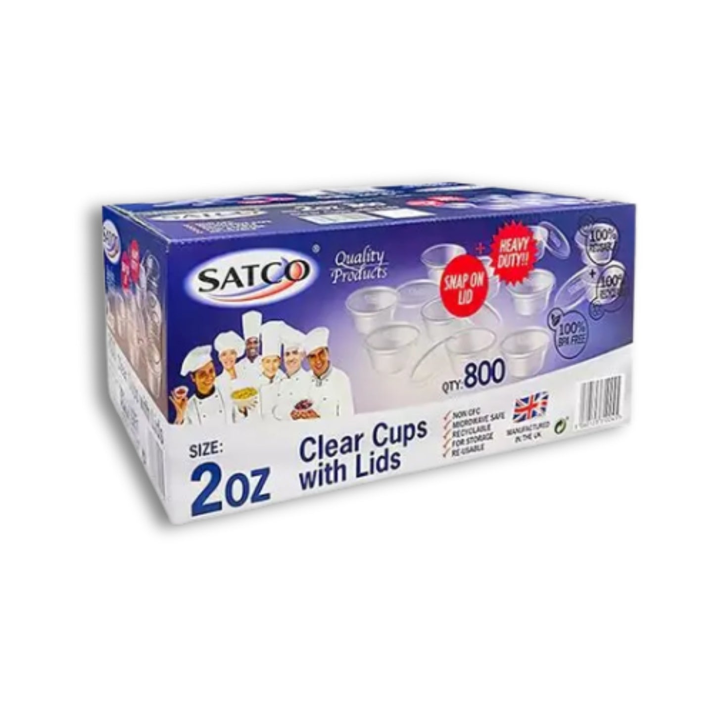 Satco 2oz Cup + Lids 800