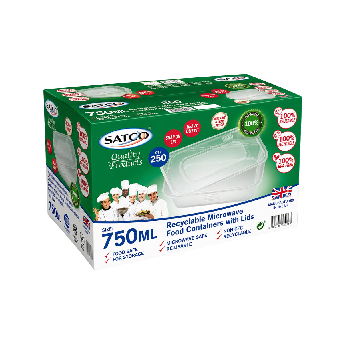 Satco 750ml Containers 25s Pack