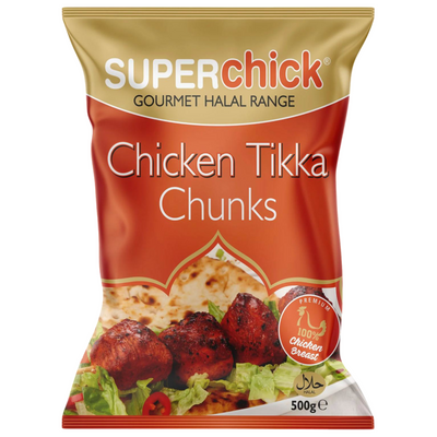 Superchick Chicken Breast Tikka Chunks 500g