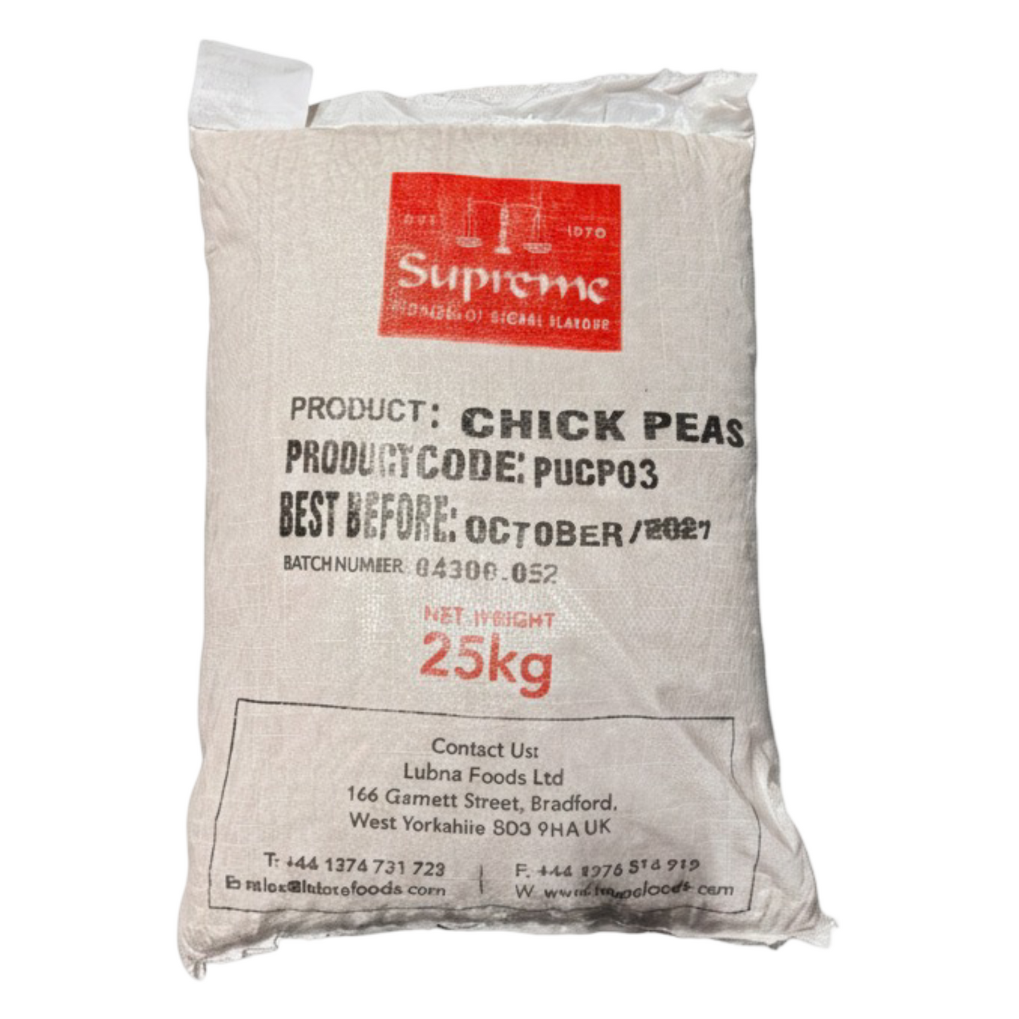 Supreme Chick Peas 25kg