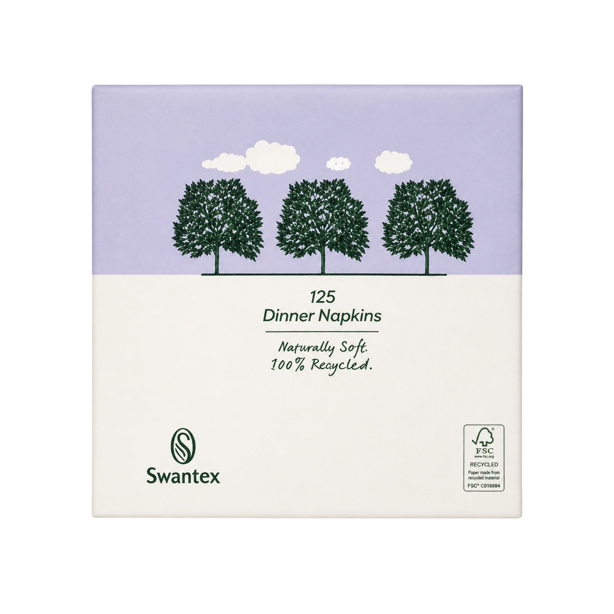 Swantex Black Dinner Napkins 2ply 16x40cm