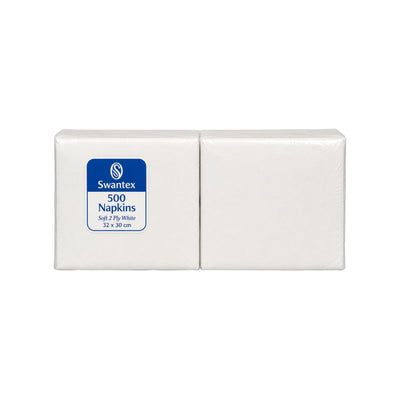 Swantex White Napkins 1ply 1x500s